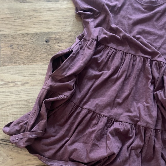 NWT Old Navy Short-Sleeve Tiered Slub-Knit Mini Swing Dress - Picture 5 of 5